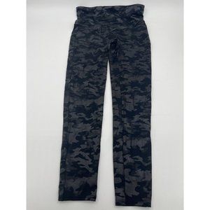 Spanx Look At Me Now Seamless Leggings Womens XL Black Camo Pull On